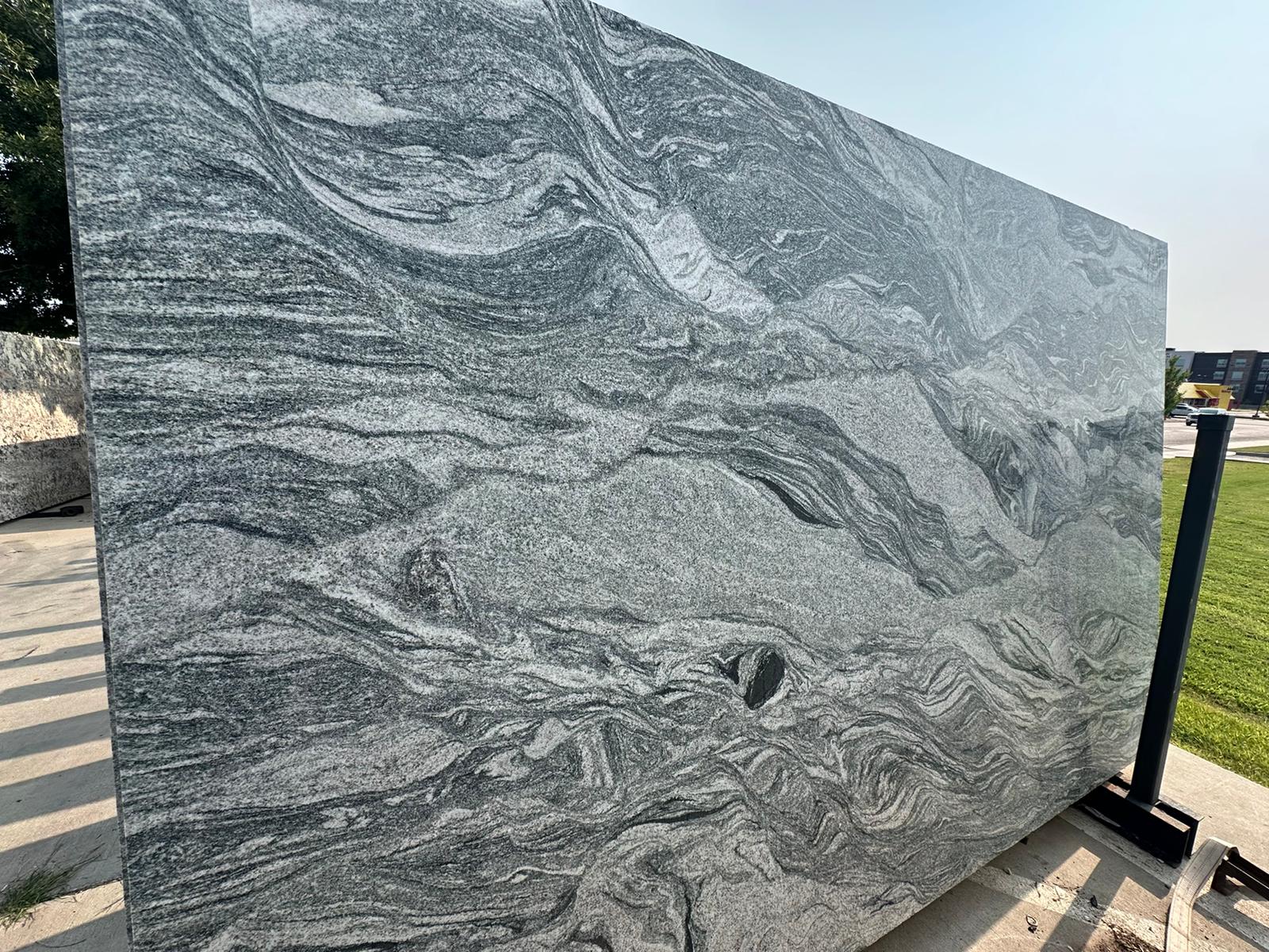 Close-up of polished stone surface